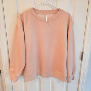 Fabletics Classic Workout Sweatshirt in Blush, Size M